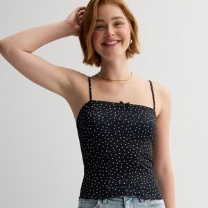 NWT Madden Girl Black and White Polka Dot Camisole
